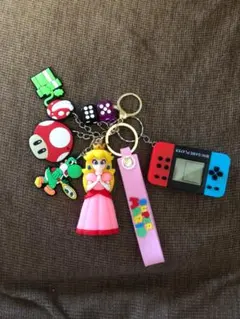 スーパーマリオ ピーチ姫 キーホルダー ジャラジャラキーホルダー