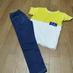 デニムパンツ、Tシャツセット110