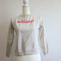 最終処分　訳あり【アディダス】裏起毛長袖スウェットトレーナーSサイズ