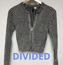 DIVIDED ジップアップニットカーディガン