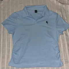 SHEIN ポロシャツ ライトブルー 半袖