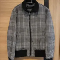 ザラ マン ダウンジャケット アウター コート Lサイズ ブラック グレー 美品