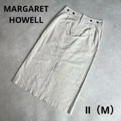 MARGARET HOWELL コットンリネン スカート 白系 サイズⅡ(M)のサムネイル