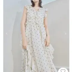 ラッフルフリルフレアワンピース
