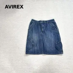 2 AVIREX アヴィレックス デニム カーゴ スカート ミリタリー Y2K