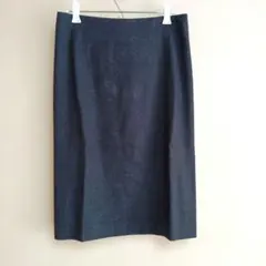 セオリー美品ダークグレー タイトスカート 後ろスリット