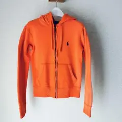POLO　ラルフローレン オレンジ フルジップ パーカー