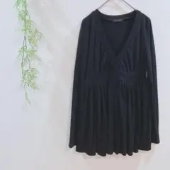 【EGOIST】かわいい　ふんわり　チュニック　プリーツ　ブラックのサムネイル