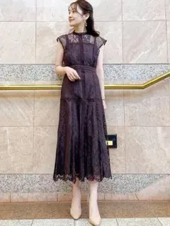 【MERCURYDUO】レースハイネックドレスのサムネイル