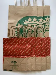 スタバ 紙袋 ショップ袋 ショッパー 10枚 ホリデー クリスマス