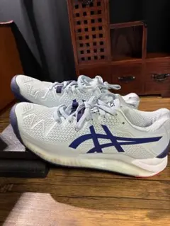 asics ソリューションスピードFF3テニスシューズ ホワイト ブルー27.5