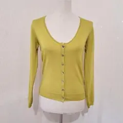 エストネーションビス（38）長袖 ニットカーディガン ウール100％