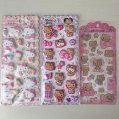サンリオ　ハローキティ 日焼けキティ　マシュマロシール　ドロップジュエリーシール