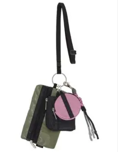 LeSportsac×AMERI Multi Pouch カーキ　美品