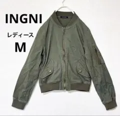 イング MA-1スタイルジャケット オリーブ レディースM ミリタリー ブルゾン
