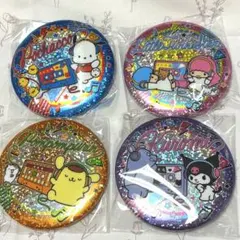 サンリオ　きらきらBIG缶バッジ　クロミ　ポチャッコ　ポムポムプリン　キキララ