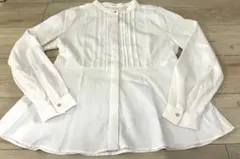 index プリーツ付きホワイトシャツ Mサイズ