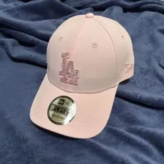ニューエラ　9FORTY ラインストーン ロサンゼルスドジャース ピンク