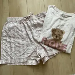 専用ジェラートピケ　ベア　パジャマ　ルームウェア　上下セット　ピンクギンガム