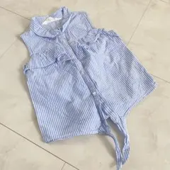 H&M/110/ノースリーブストライプシャツ