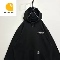 超人気❗️カーハート　ワンポイントロゴパーカー　XL 90s刺繍古着希少レア長袖