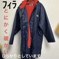 FILA ベンチコート ネイビー/レッド