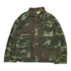 70s シャツジャケット　ミリタリージャケット　カモ柄　迷彩