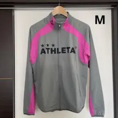 アスレタ ☆ サッカー ジャージ 上 ジャケット M グレー/ピンク