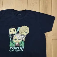 US古着Tシャツ YURI!!! on ICE ネイビー 紺色