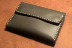 【最終値下】牛革　コンパクト財布　ハンドメイド