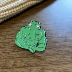 マッスルカエル　ピンブローチ