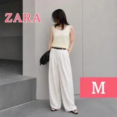 ZARA ノースリーブ ニット イエロー Mサイズ L107のサムネイル