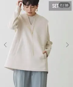 アメリカンホリック★SET リブニットプルオーバー+ポンチベスト