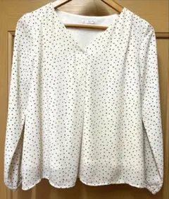 GLACIER／グラシア 総柄　長袖ブラウス オフィスカジュアル