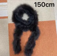 冬ファーショール　ふわふわフェイクファーマフラー　ティペット