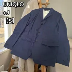 良品★UNIQLO【ユニクロ】+J ジャケット ネイビー 春秋 コラボ S