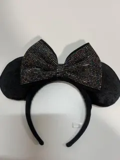 ディズニー カチューシャ スパンコール ブラック