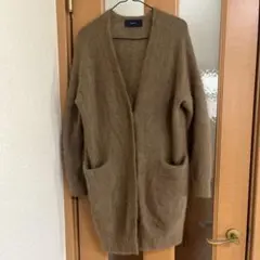 SHIPS シップス　 ヘアリーVネックカーディガン　ロング　 ふわふわ