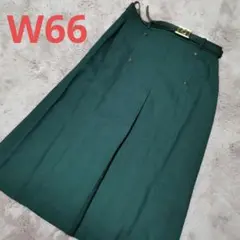 美品 フレアスカート 深緑 タックスカート ウエスト66 モスグリーン