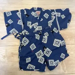 ミキハウス　甚平　青　80センチ