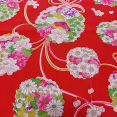 錦紗C-193古布　アンティーク　リメイク用　着物はぎれ　襤褸