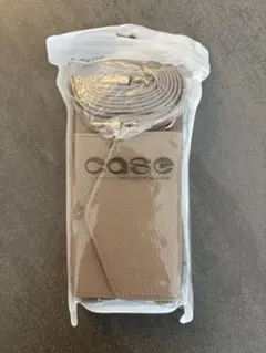 iPhone16eスマホショルダー ケース ベージュ ストラップ付き 新品未使用