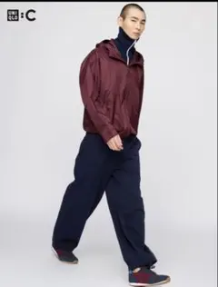 UNIQLO ネイビー ワイドパンツ・イージーパンツ