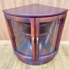 karimoku カリモク コーナーキャビネット 赤茶 オールド OLD ① karimoku カリモク コーナーキャビネット 赤茶 オールド OLD ①