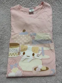 マシュマロみたいなふわふわにゃんこ Tシャツ ピンク S