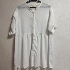 ehka sopo　トップス　半袖　チュニック　白　シアーシャツ　夏服　Fサイズのサムネイル
