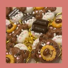 くまさんクッキーあざらし&板チョコあざらしチャームセット♡ハンドメイド