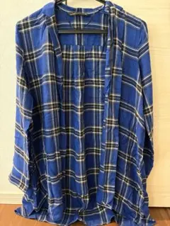 ZARA WOMAN ザラ　ウーマン　チェック柄 長袖 シャツ ブルーのサムネイル