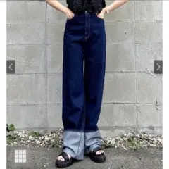 ♡新品未使用　GRL ロールアップデニムパンツ qu03♡