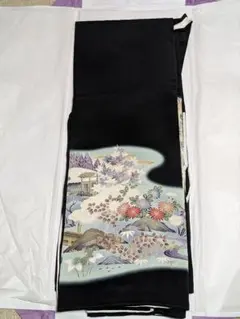 正絹 絽 小紋 無形文化財 落款 香川卓美 阿波藍 藍染 XS 夏着物 小紋